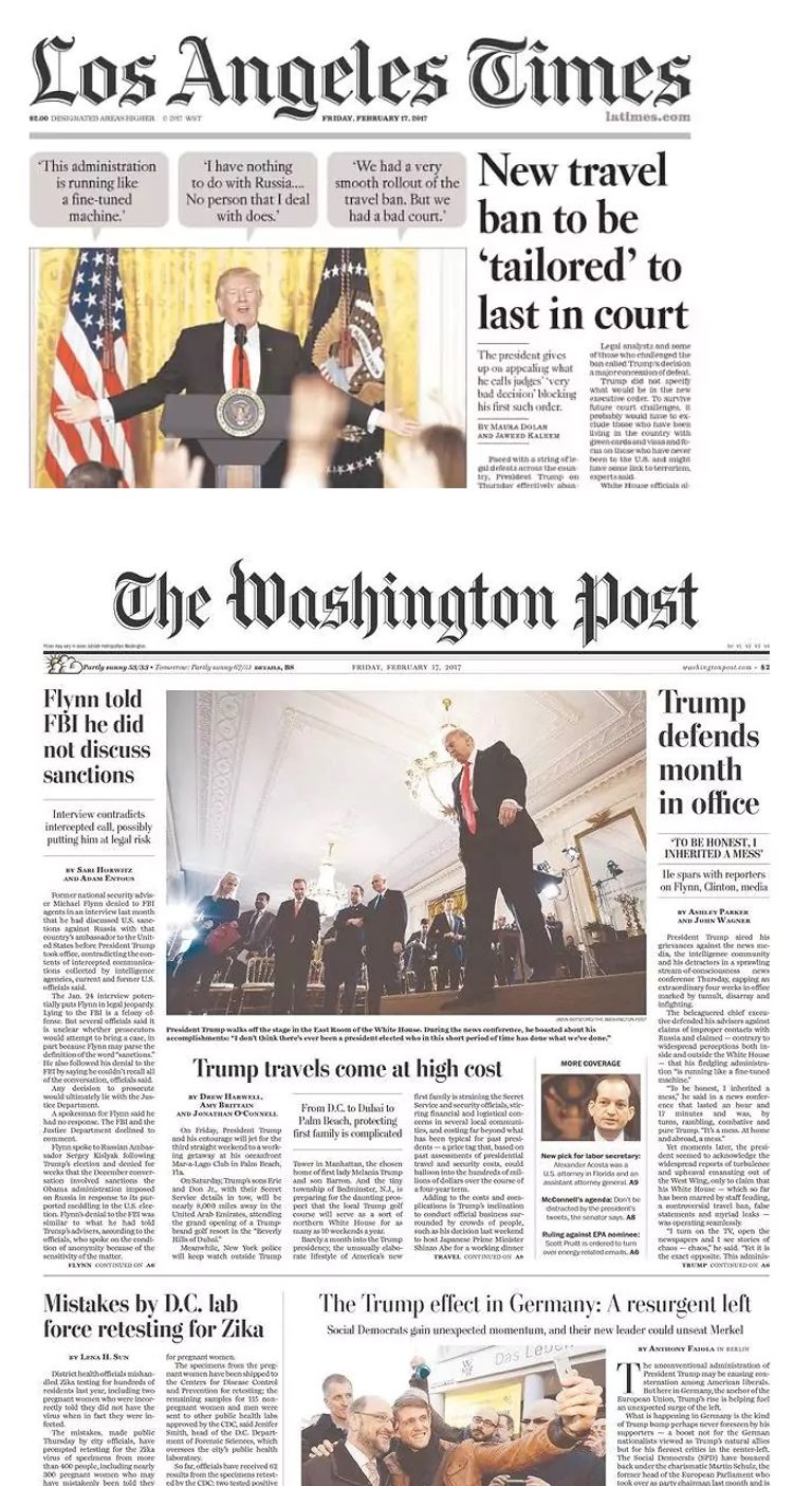 الصحف الأمريكية انتقدت هجوم ترامب على الإعلام