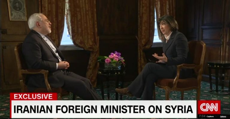 وزير الخارجية الإيراني خلال المقابلة مع سي إن إن - موقع سي إن إن