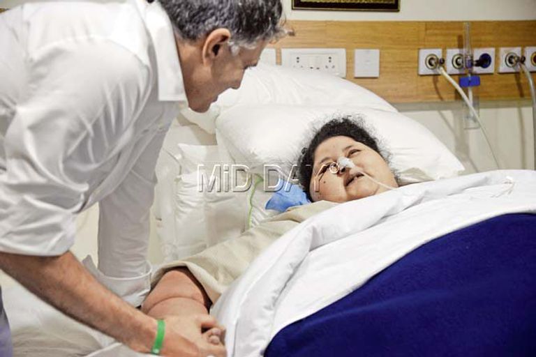 إيمان أحمد في المستشفى الهندي