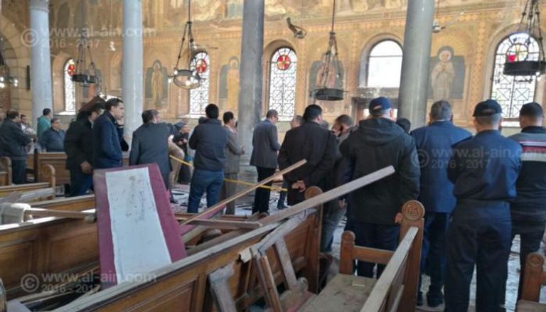 صورة داخل الكنيسة بعد التفجير