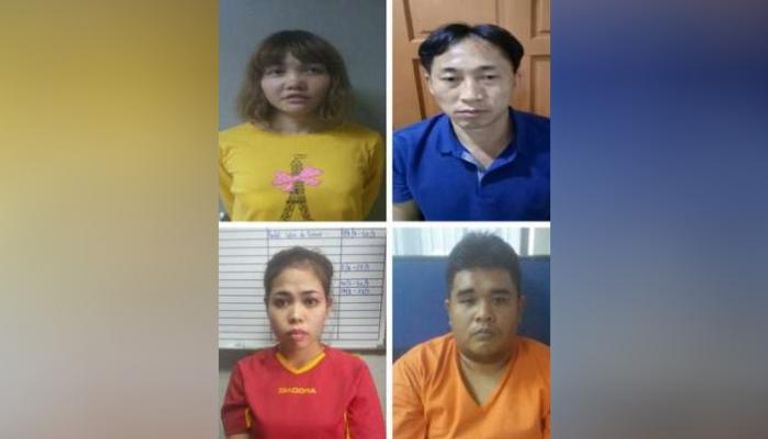 صورة مجمعة للمشتبه بهم في قتل كيم جونج نام (رويترز)