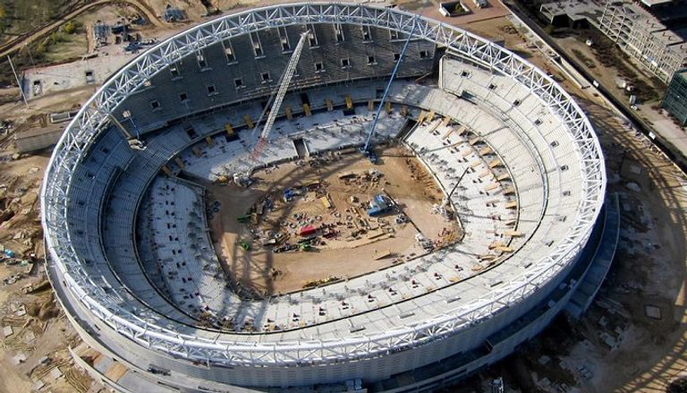 نموذج للملعب في شكله النهائي