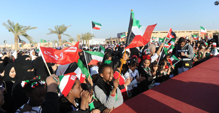 احتفالات قرية صباح الأحمد بالأعياد الوطنية الكويتية