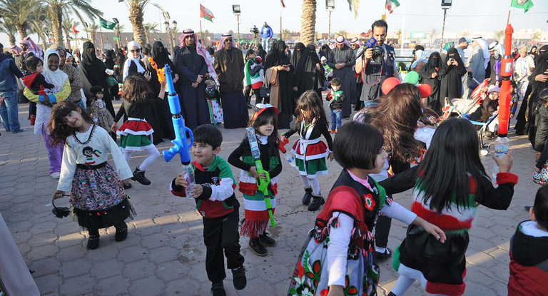 احتفالات قرية صباح الأحمد بالأعياد الوطنية الكويتية