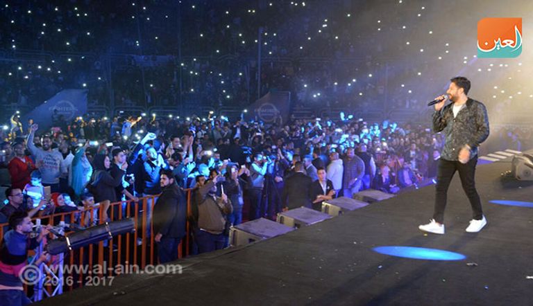 محمد حماقي ووائل جسار في كواليس حفل القاهرة