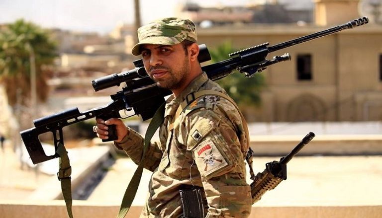 قناص من فرقة الرد السريع بالجيش العراقي في الموصل