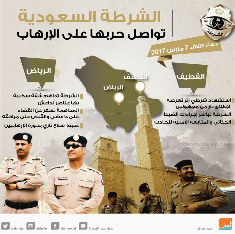 الشرطة السعودية تواصل حربها على الإرهاب