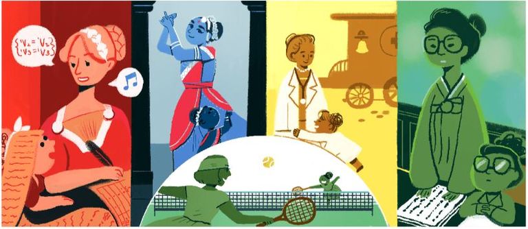 واجهة محرك البحث جوجل في يوم المرأة العالمي