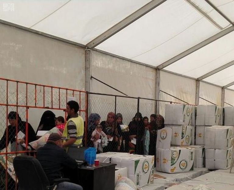 جانب من المساعدات