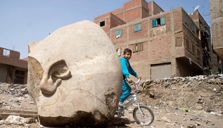 تماثيل المطرية المكتشفة