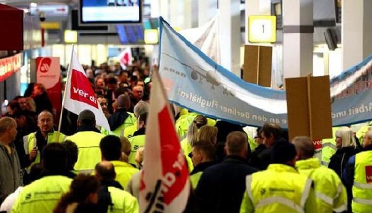 إضرابات عمالية في مطاري برلين