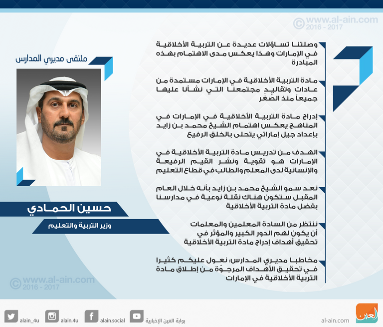 حسين الحمادي، وزير التربية والتعليم الإماراتي