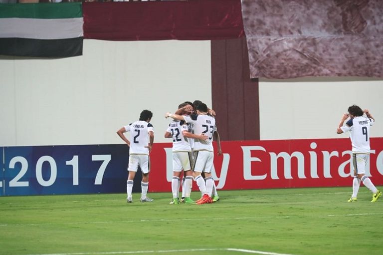 فرحة لاعبي الوحدة بهدف التعادل تغطية حية لمواجهة الوحدة والهلال