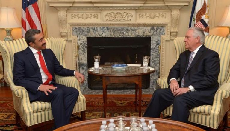الشيخ عبدالله بن زايد آل نهيان يلتقي وزير الخارجية الأمريكي
