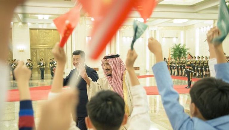 الاحتفاء بالعاهل السعودي في قاعة الشعب الكبرى ببكين