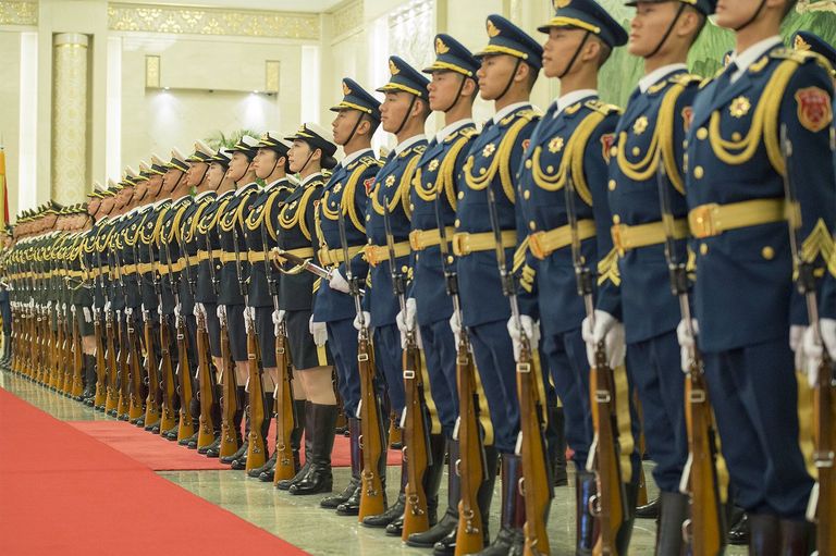 الاحتفاء بالعاهل السعودي في قاعة الشعب الكبرى ببكين