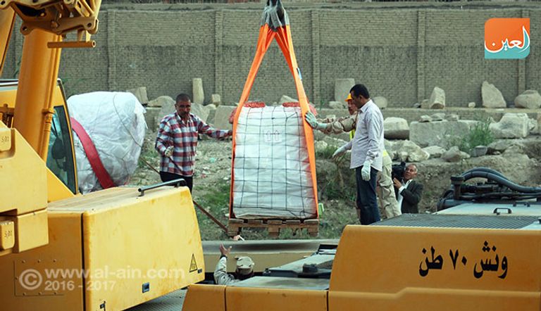 عملية نقل تمثال رمسيس