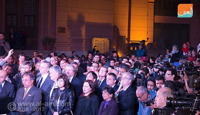 التمثال الفرعوني المكتشف