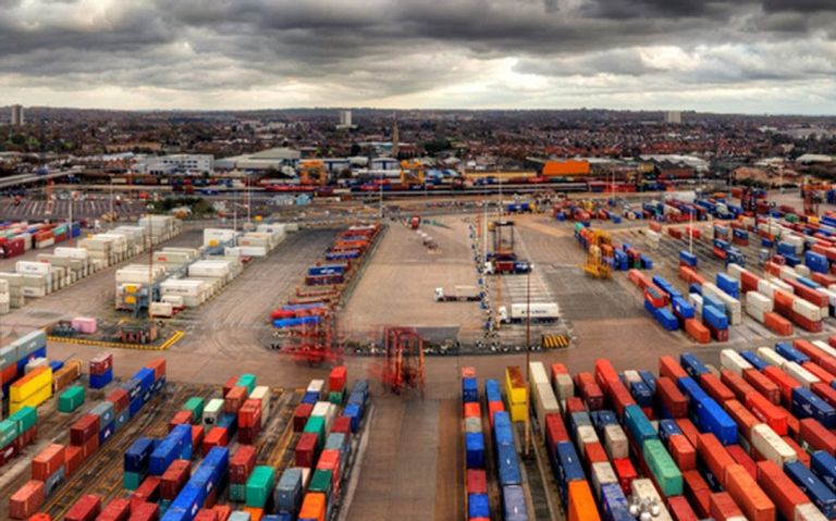 محطة حاويات تابعه لموانىء دبي..الصورة من بيان للشركة