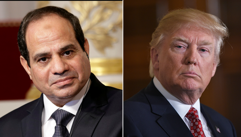 الرئيس الأمريكي دونالد ترامب ونظيره المصري عبدالفتاح السيسي