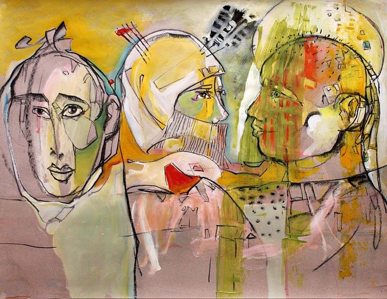 من لوحات المعرض