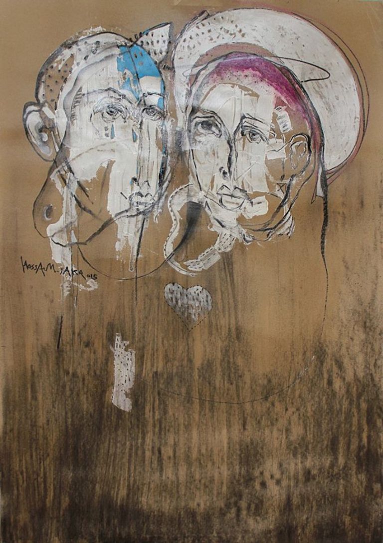 من لوحات المعرض