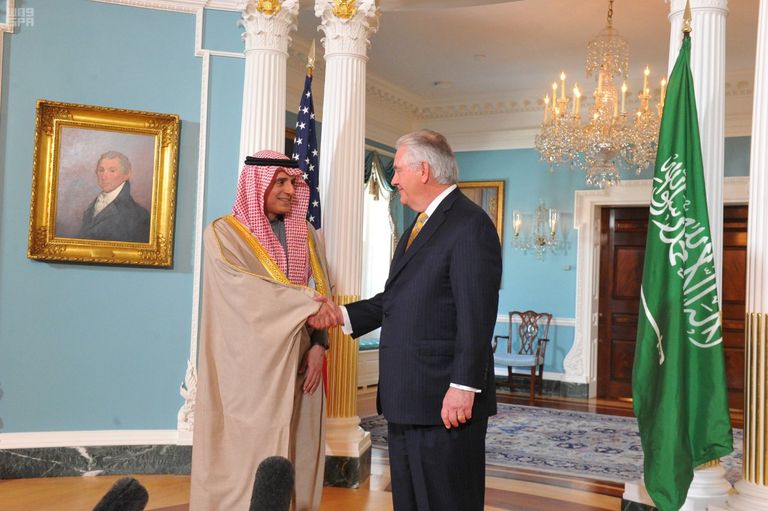وزير الخارجية الأمريكي، يستقبل نظيره السعودي