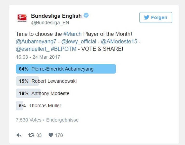 أوباميانج أفضل لاعبي الشهر