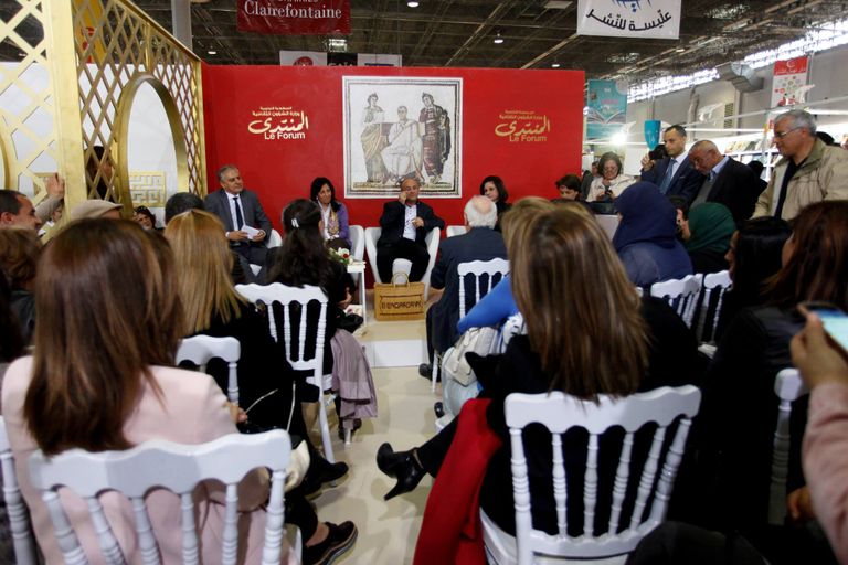 جانب من اللقاء بمعرض تونس الدولي للكتاب 
