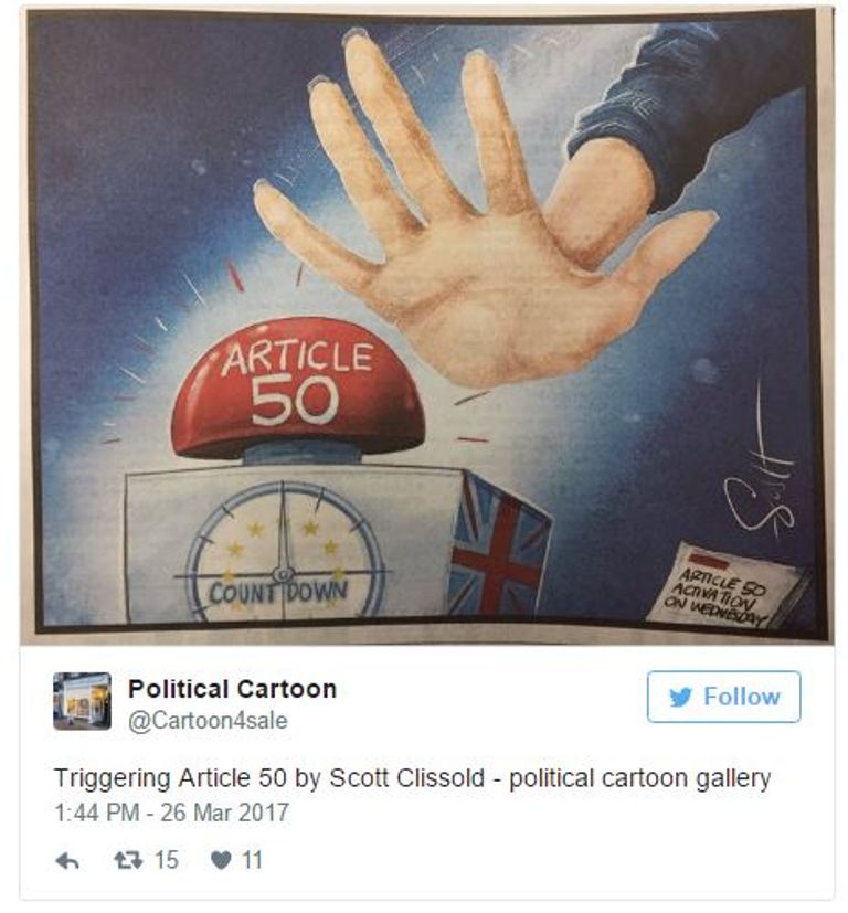 رسامو كاريكاتير يسخرون من تيريزا ماي