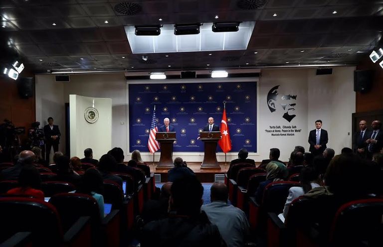 وزيرا الخارجية الأمريكي والتركي وزيرا الخارجية الأمريكي والتركي