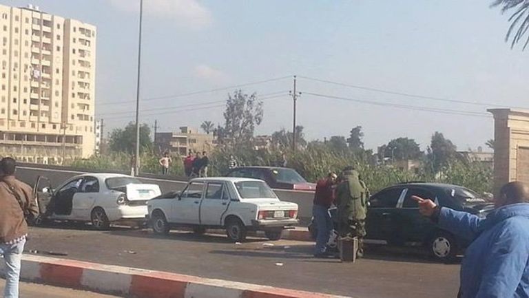 جانب من موقع الانفجار