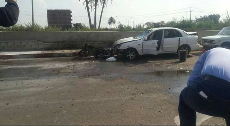 جانب من موقع الانفجار