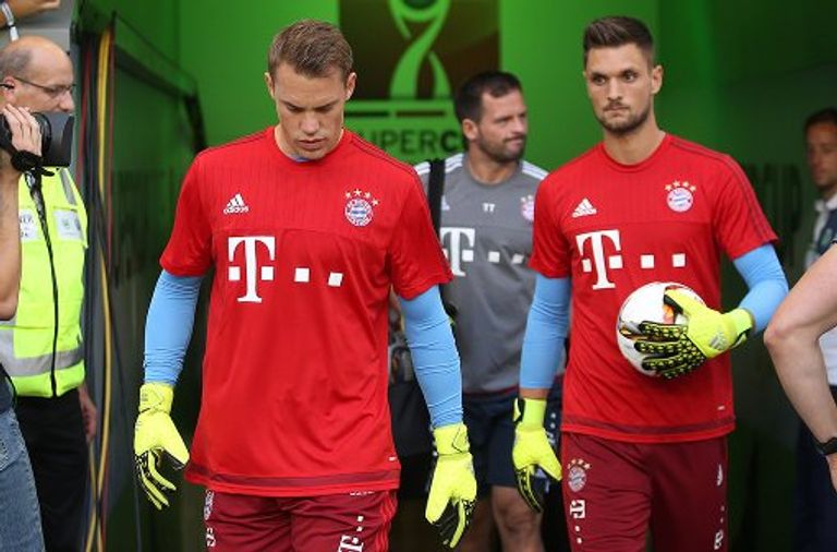 نوير وأوليرتش في أحد التدريبات سفين أوليرتش