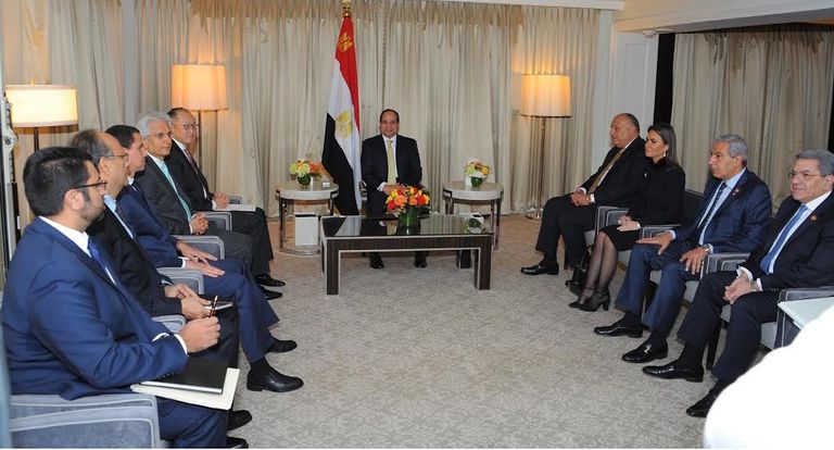 السيسي خلال اللقاء مع رئيس البنك الدولي