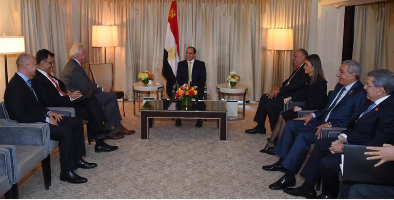 السيسي خلال اللقاء مع رئيس البنك الدولي