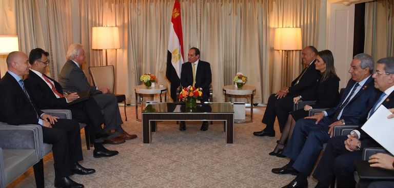 السيسي خلال اللقاء مع رئيس البنك الدولي