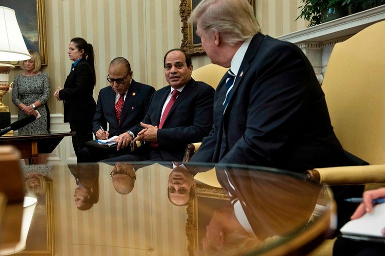 اللقاء الموسع عقب قمة ترامب- السيسي