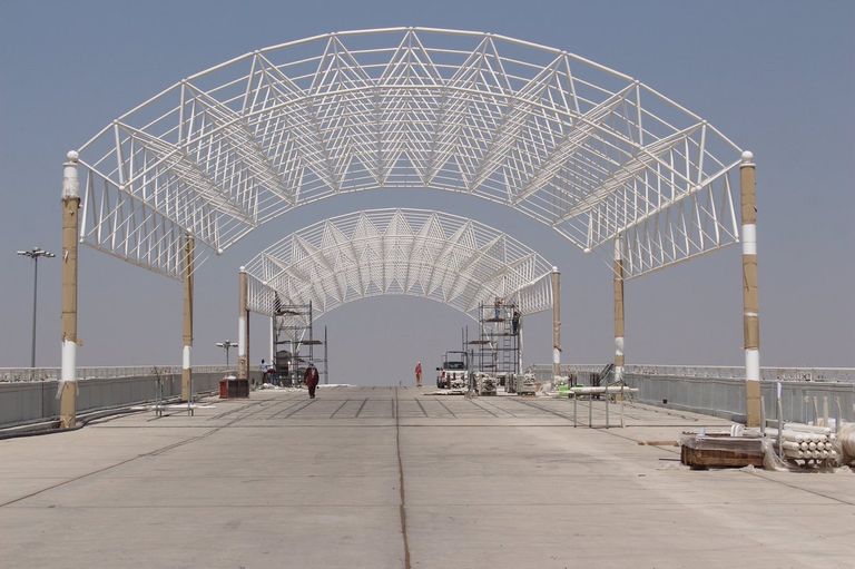 تظليل منحدر "الجمرات -قطار المشاعر" بمنى