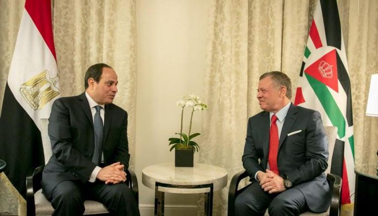 الرئيس المصري عبد الفتاح السيسي والعاهل الأردني الملك عبد الله 