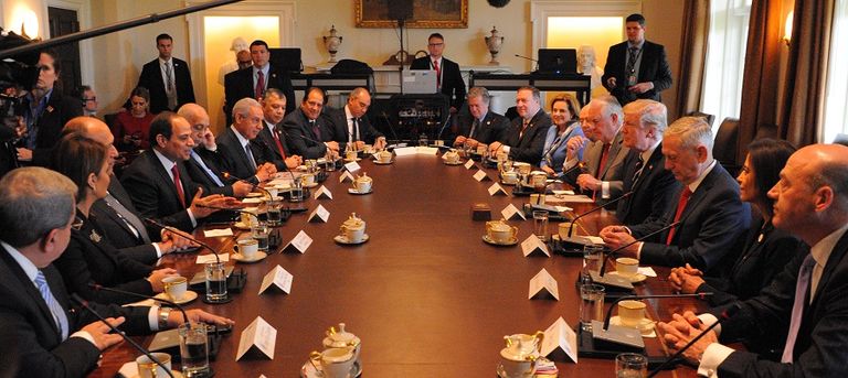 ترامب والسيسي بالبيت الأبيض