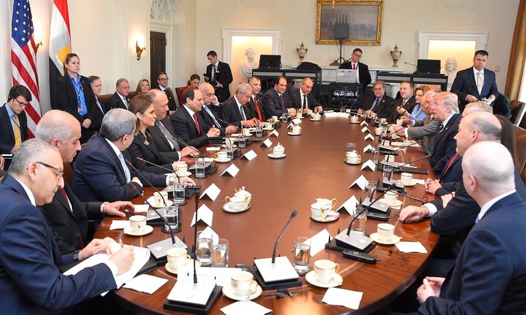 ترامب والسيسي بالبيت الأبيض