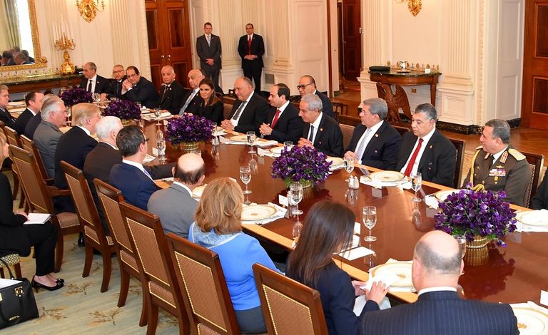 ترامب والسيسي بالبيت الأبيض