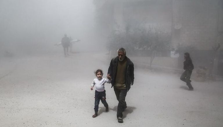 جانب من الدمار الناجم عن إدلب