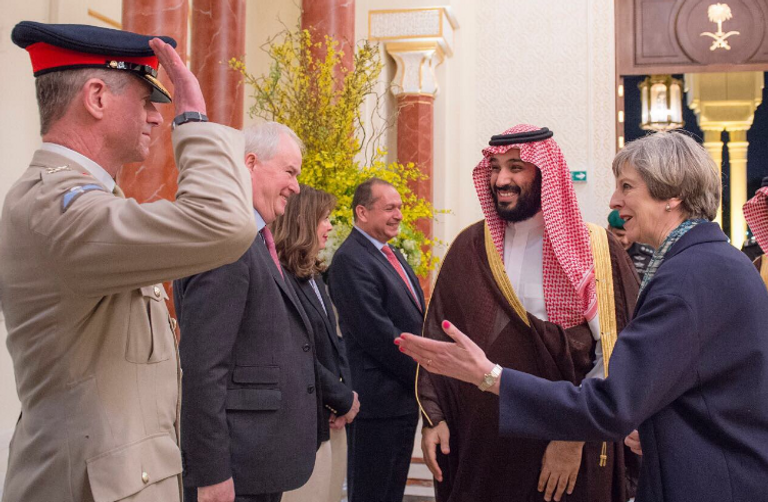 محمد بن سلمان بن عبد العزيز يلتقي رئيسة وزراء بريطانيا