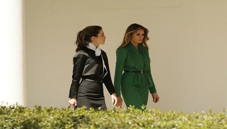 ميلانيا ترامب والملكة رانيا 