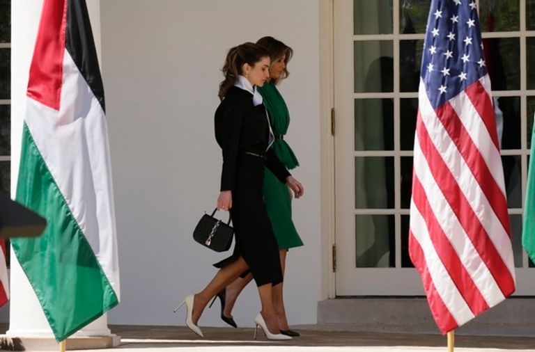 ميلانيا ترامب والملكة رانيا