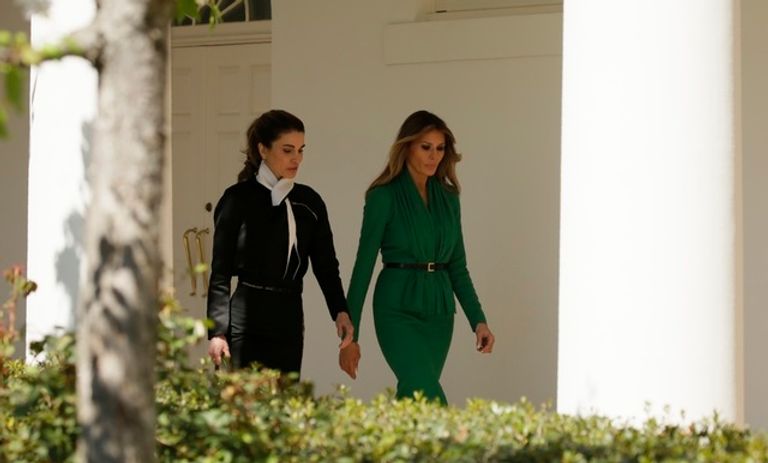 ميلانيا ترامب والملكة رانيا