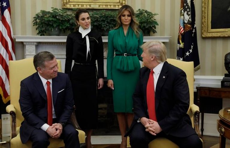 ميلانيا ترامب والملكة رانيا
