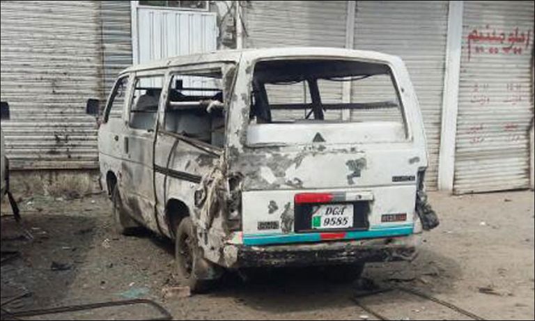 صورة من موقع الانفجار